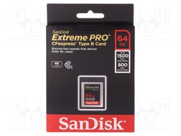 Memory card; Extreme Pro; CFexpress B; 64GB; Read: 1500MB/s