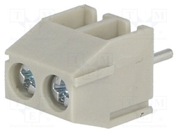 PCB terminal block; angled 90°; 3.5mm; ways: 2; on PCBs; terminal