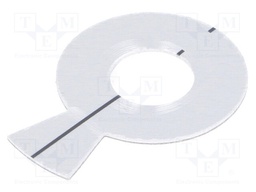 Pointer; aluminium; self-adhesive; 23mm; Mounting: on panel