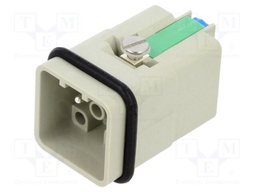 Han Q 12/0 MALE W. SCREW F. IP65/67
