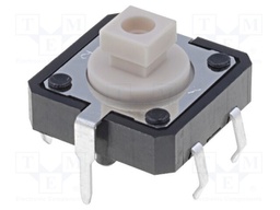 Microswitch TACT; SPST-NO; Pos: 2; 0.05A/24VDC; THT; none; 1.27N