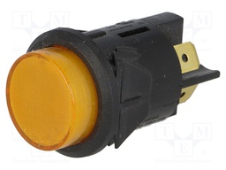 Switch: push-button; Pos: 2; DPST-NO; 16A/250VAC; 16A/28VDC; orange