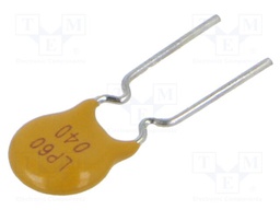Fuse: PTC polymer; 400mA; Imax: 40A; THT; Iswitch.max: 2A