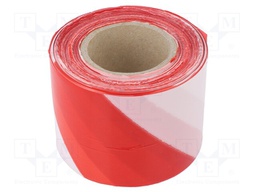 Tape: warning; W: 70mm; L: 200m; Colour: white-red; D: 0.03mm