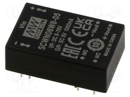 Converter: DC/DC; 6W; Uin: 9÷75V; Uout: 5VDC; Iout: 1A; DIP24; THT