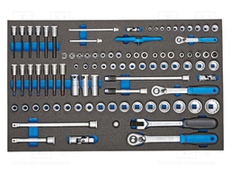 Wrench-set; rattle,socket spanner; 1/2",1/4",3/8"; 91pcs.