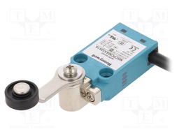 Limit switch; lever R 40mm, plastic roller Ø18mm; 5A; lead 5m