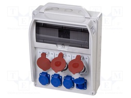 Electric switchboard; IP44; wall mount; Enclos.mat: ABS