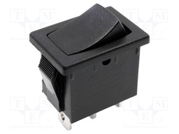 ROCKER; SPDT; Pos: 2; ON-ON; 8A/250VAC; black; none; Rcont max: 20mΩ