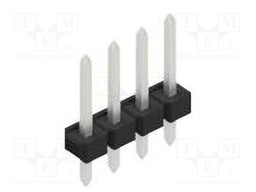 Connector: pin strips; pin header; male; PIN: 4; 2.54mm; THT; 1x4