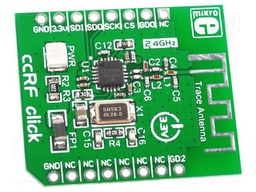 Click board; prototype board; Comp: CC2500; RF transceiver