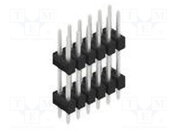 Connector: pin strips; pin header; male; PIN: 12; 2.54mm; THT; 2x6