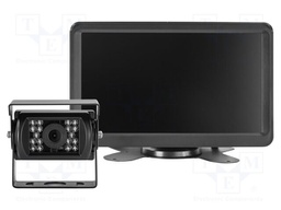 Rear view camera; 1024x600; 113°; black; 12VDC; 7"; 76x60.4x73.8mm