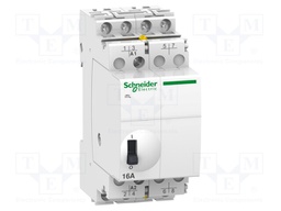 Relay: installation; bistable; NO x4; Ucoil: 24VAC; Ucoil: 12VDC