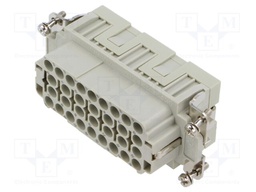 Heavy Duty Connector, CQE Series, CQE Class Series, Insert, 32 Contacts, Receptacle