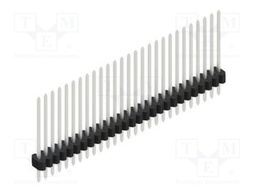 Connector: pin strips; pin header; male; PIN: 27; 1.27mm; THT; 1x27