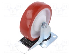 Transport wheel; Ø: 125mm; W: 37mm; H: 156mm; torsional with lock