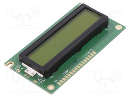 Display: LCD; alphanumeric; STN Positive; 16x2; 84x44x12.7mm; LED