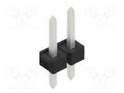 Connector: pin strips; pin header; male; PIN: 2; 2.54mm; THT; 1x2