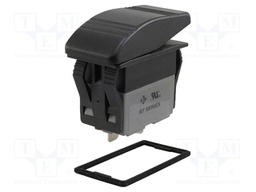 ROCKER; SPST; Pos: 2; ON-OFF; 20A/125VAC; black; black; none; 0÷55°C