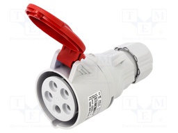 Connector: AC supply 3-phase; plug; female; 16A; 400VAC; IEC 60309