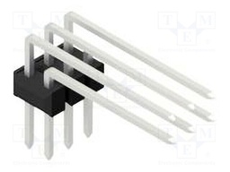 Connector: pin strips; pin header; male; PIN: 6; 2.54mm; THT; 2x3