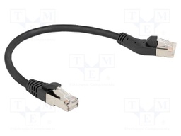Patch cord; S/FTP; Cat: 6a; RJ45 plug,RJ45 left angled plug; LSZH