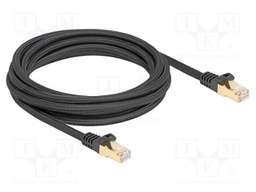 Patch cord; S/FTP; Cat: 6a; RJ45 plug,both sides; 3m; textile