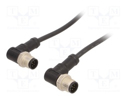 Cable: for sensors/automation; PIN: 8; M12-M12; 0.5m; plug; plug