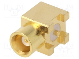 Socket; MCX; female; angled 90°; 50Ω; SMT; teflon; gold-plated