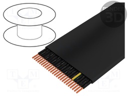 Wire; stranded; Cu; H07VVH6-F; 24G1,5mm2; unshielded; black; PVC