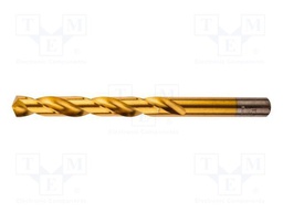 Drill bit; for metal; Ø: 10mm; Plating: titanium nitride