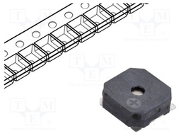 Sound transducer: elektromagnetic alarm; SMD; 2731Hz; 80mA; 15Ω