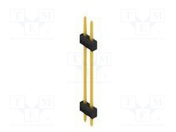 Connector: pin strips; pin header; male; PIN: 2; 2.54mm; THT; 2x1