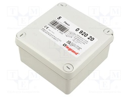 Enclosure: junction box; X: 116mm; Y: 116mm; Z: 60mm; plastic; IP55