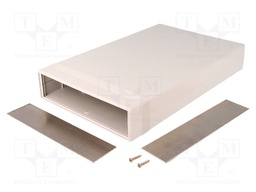 Enclosure: with panel; 1598; X: 160mm; Y: 250mm; Z: 40mm; ABS; grey