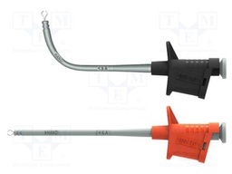 Clip-on probe; black,red; Overall len: 162mm; Kit: test probes x2