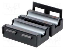 Ferrite: two-piece; on round cable; Ø: 8mm; 130Ω; A: 20.5mm; B: 7.5mm