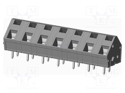 Connector: PCB terminal block; terminal; angled 45°; on PCBs