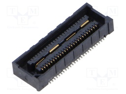 Mezzanine Connector, High-Speed Ground Plane, Receptacle, 0.635 mm, 2 Rows, 50 Contacts