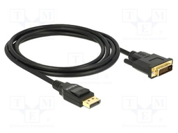 Cable; DisplayPort plug,DVI-D (24+1) plug; 4K,UHD 2160p; 2m