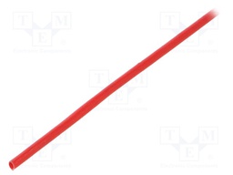Insulating tube; red; -20÷155°C; Øint: 2mm; L: 200m