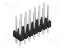 Connector: pin strips; pin header; male; PIN: 14; 2.54mm; THT; 2x7