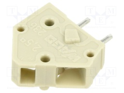 PCB terminal block; angled 45°; 5mm; ways: 1; on PCBs; 0.08÷2.5mm2