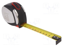 Measuring tape; Width: 25mm; L: 5m; clip for fastening on belt