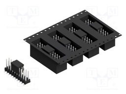 Connector: pin strips; pin header; male; PIN: 20; 2.54mm; SMT; 2x10