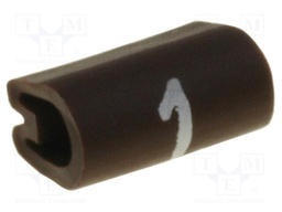 Markers for cables and wires; Label symbol: 1; 1.5÷2mm; PVC