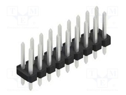 Connector: pin strips; pin header; male; PIN: 18; 2.54mm; THT; 2x9