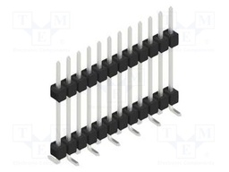 Connector: pin strips; pin header; male; PIN: 12; 2.54mm; SMT; 1x12
