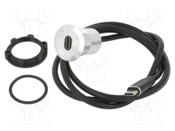 Adapter; for panel mounting,rear side nut; Len: 1m; Thread: M22